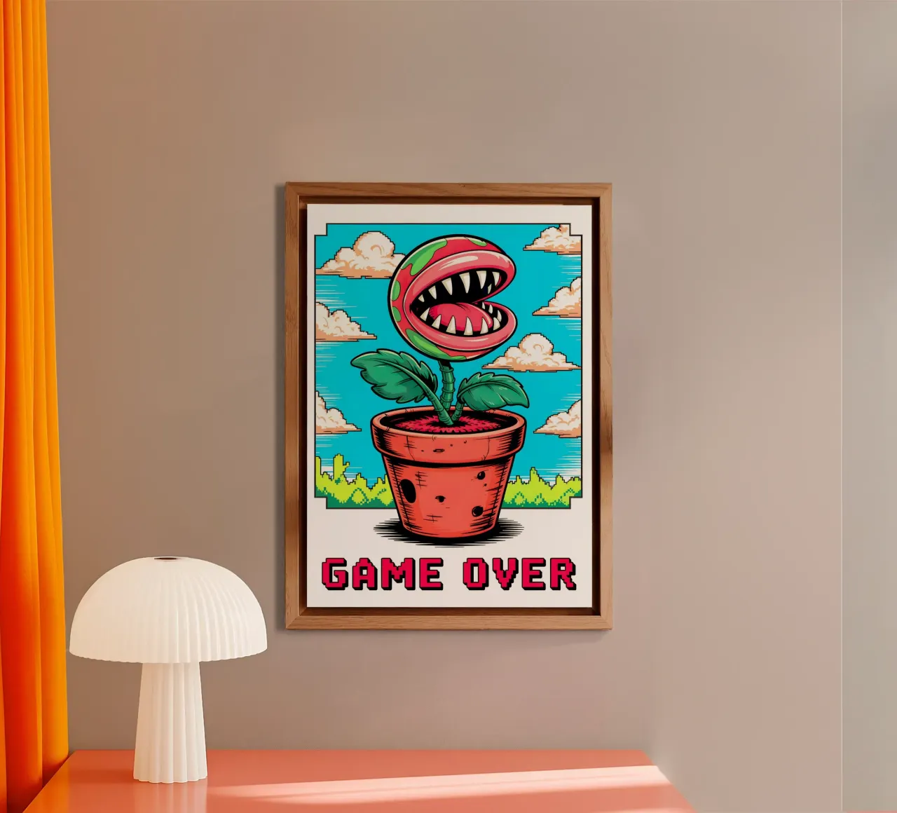 Super Mario Game Over alluminio dibond da Fleur de Lys
