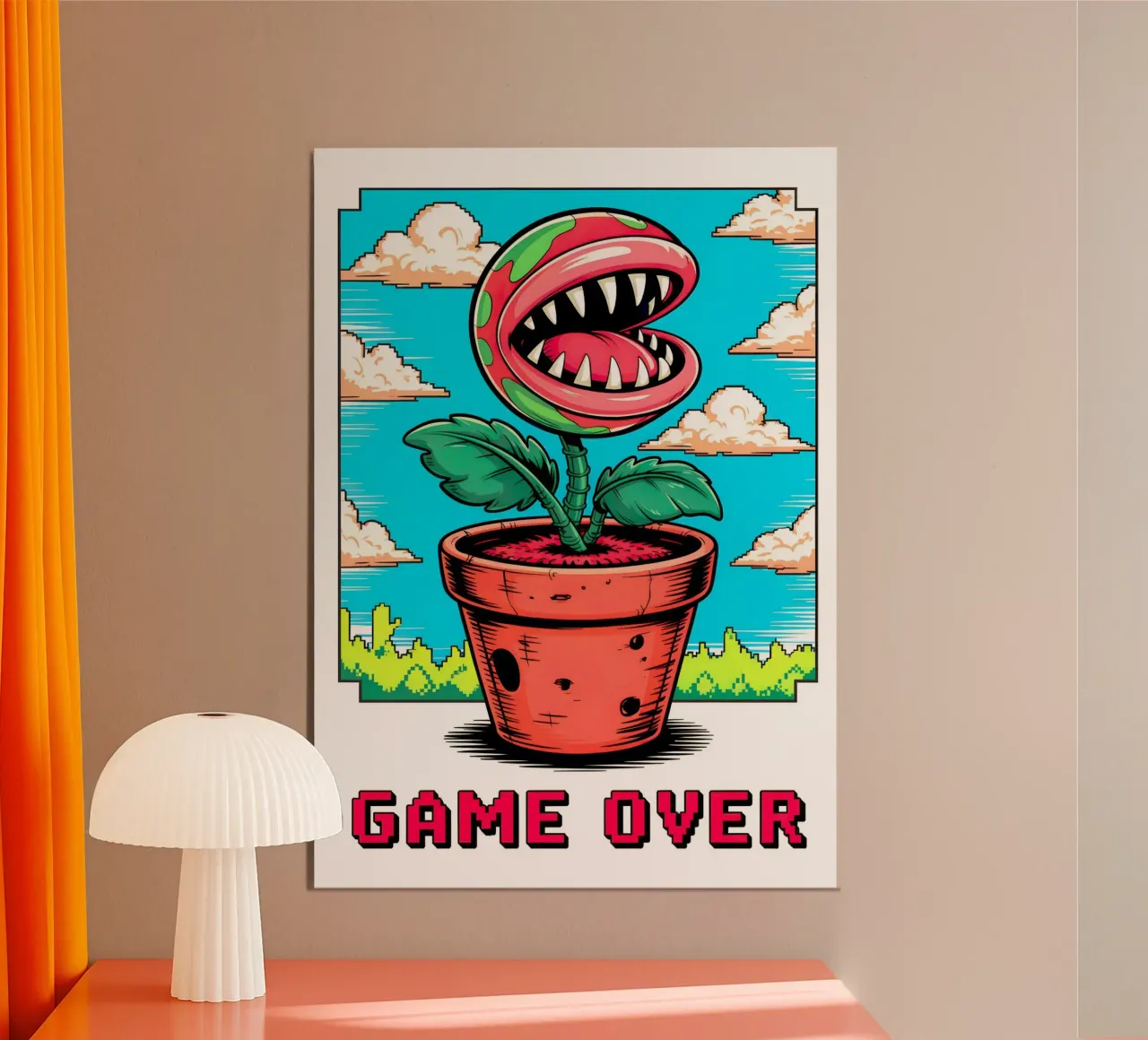 Super Mario Game Over carta hahnemühle da Fleur de Lys