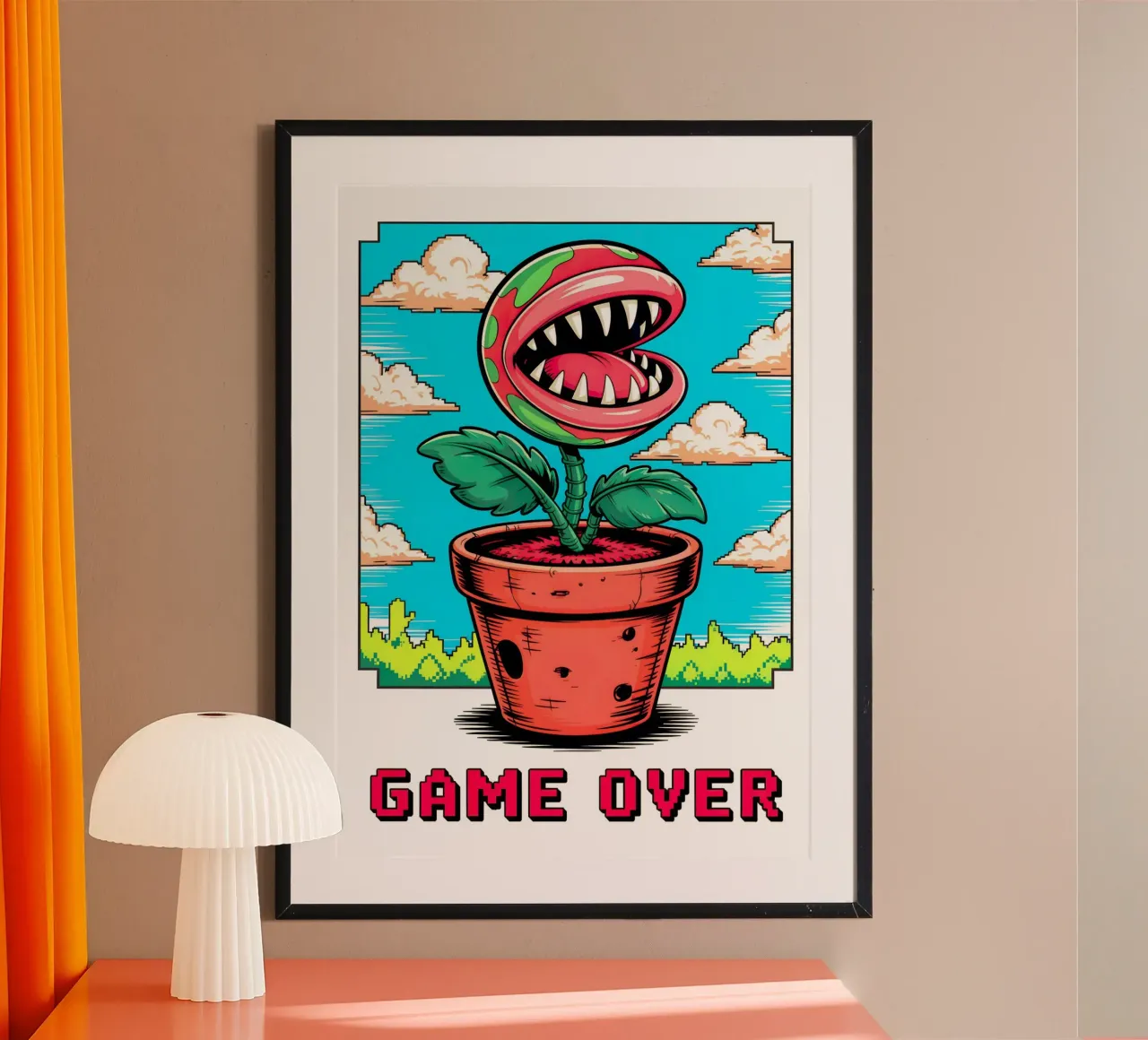 Super Mario Game Over carta hahnemühle da Fleur de Lys