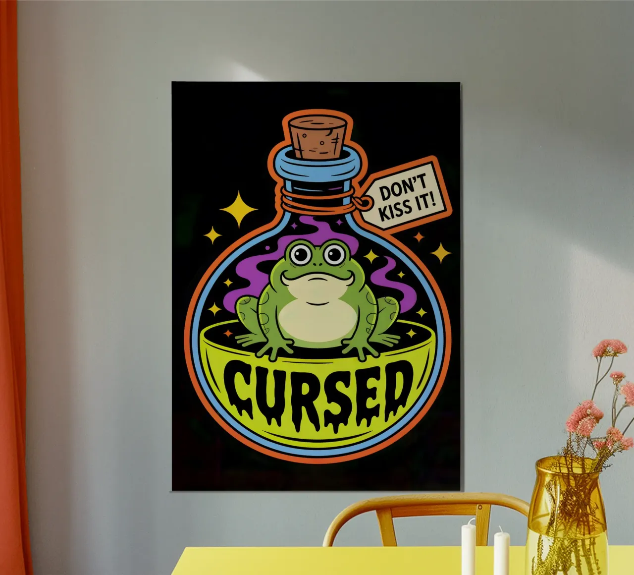 Rana maledetta di Halloween non baciare poster da Fleur de Lys