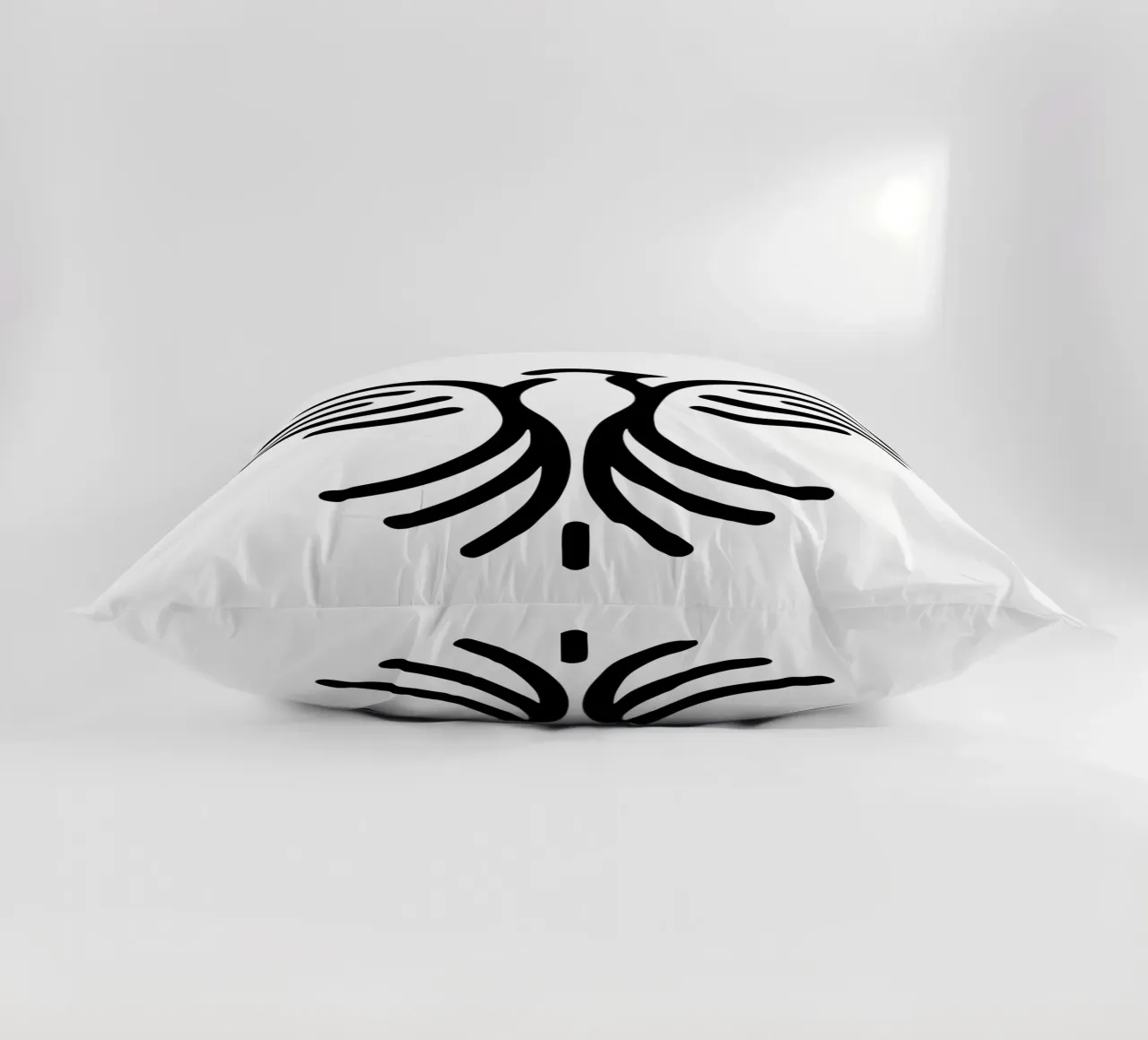 Minimalist bird - elegant line art decorative cushion by Bold & Simple