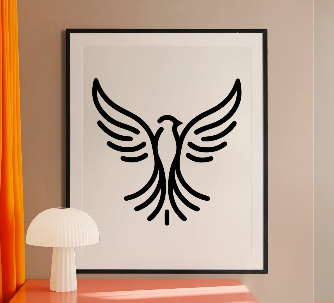 Minimalist bird - elegant line art hahnemühle by Bold & Simple