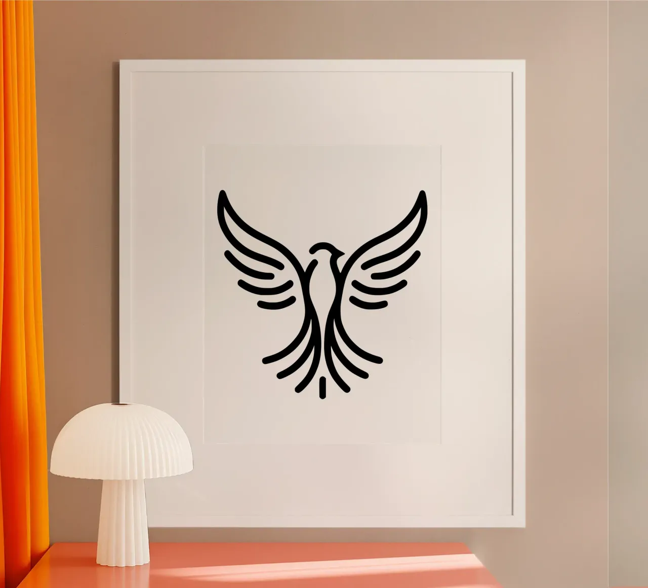 Minimalist bird - elegant line art hahnemühle by Bold & Simple