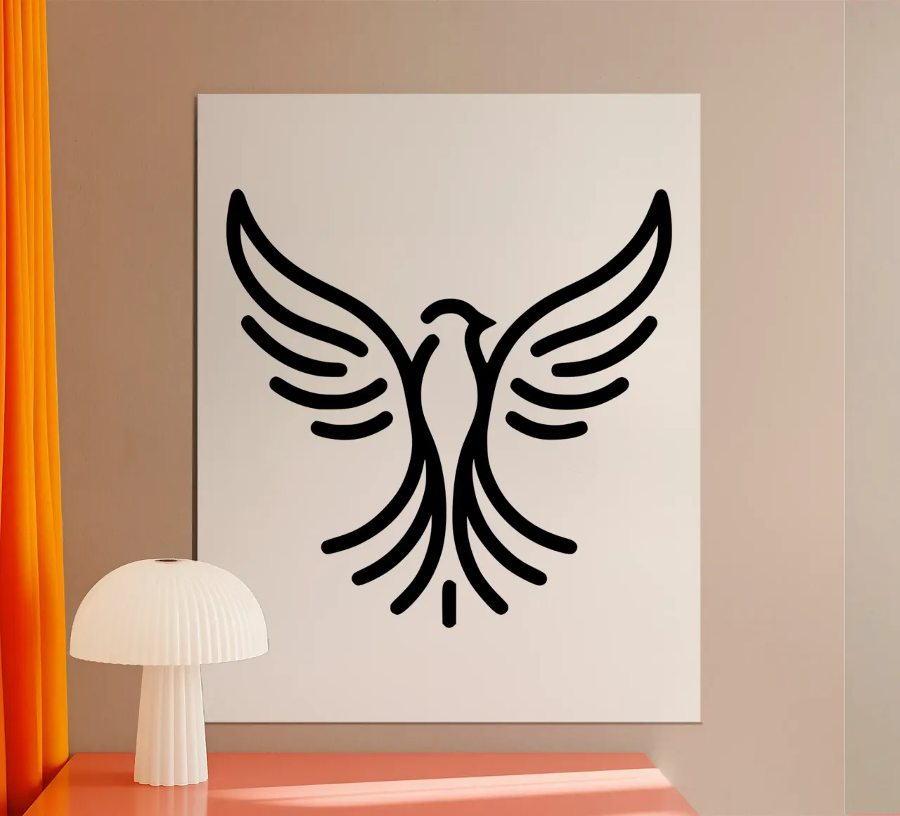 Minimalist bird - elegant line art hahnemühle by Bold & Simple