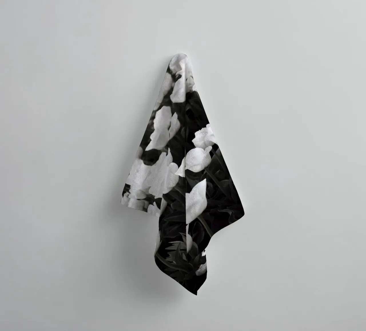 white tulip spring heaven towel by Studio Nahili