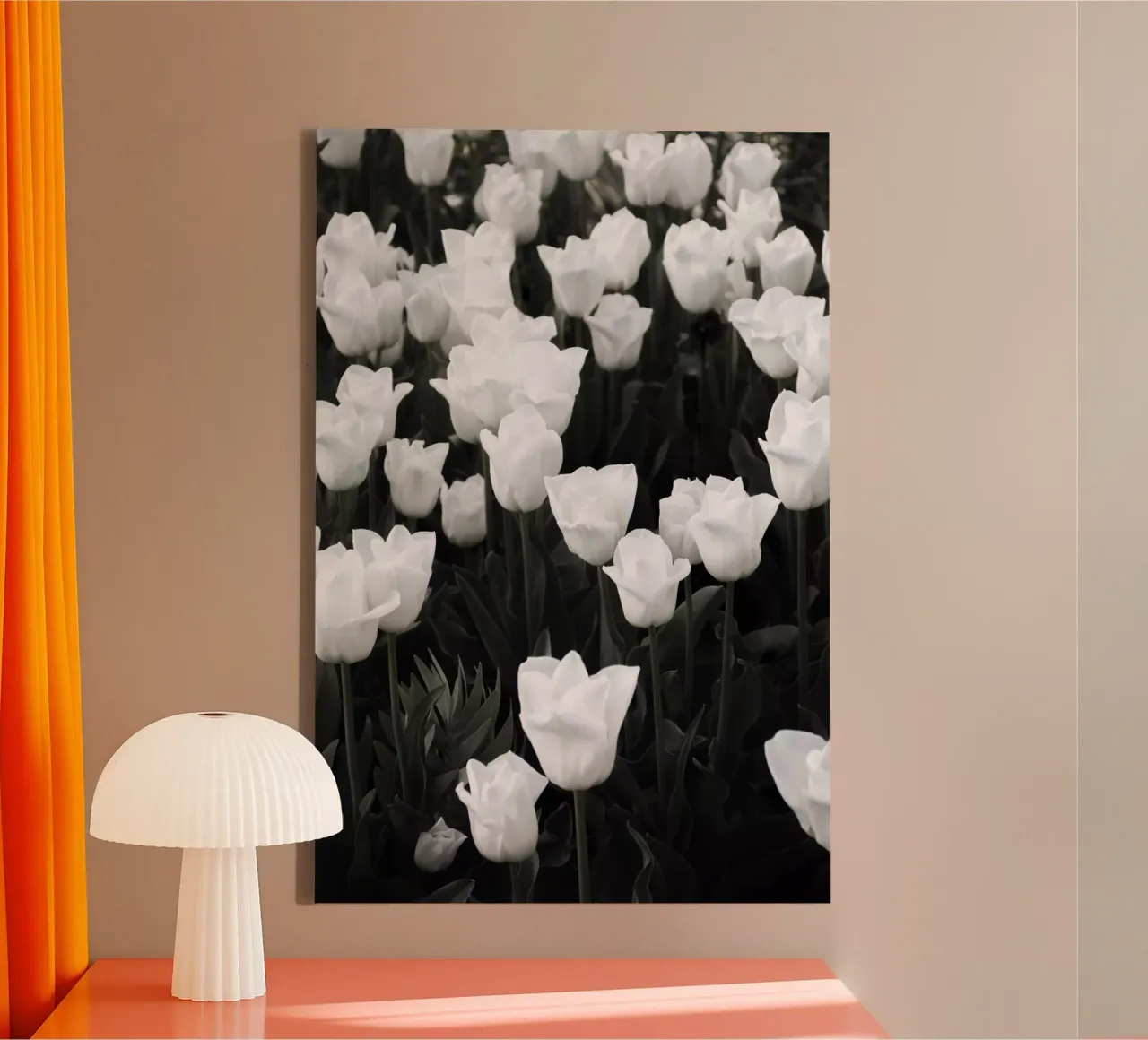 white tulip spring heaven canvas by Studio Nahili