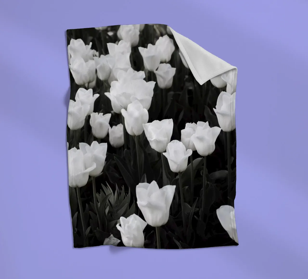 tulipano bianco paradiso di primavera coperta in pile da Studio Nahili