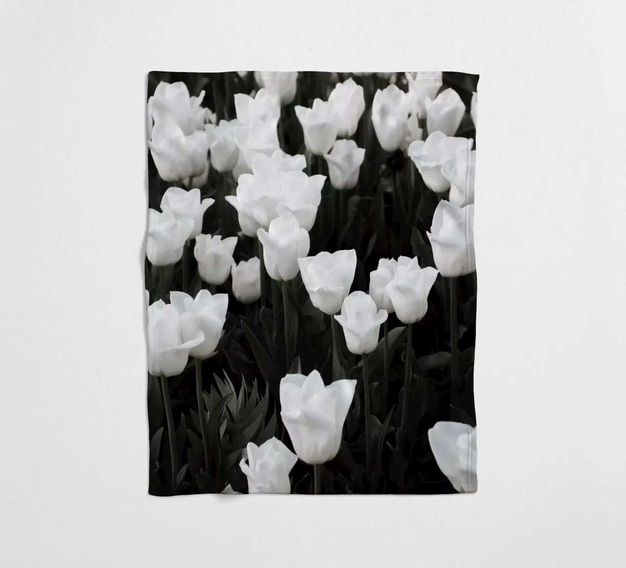 tulipano bianco paradiso di primavera coperta in pile da Studio Nahili