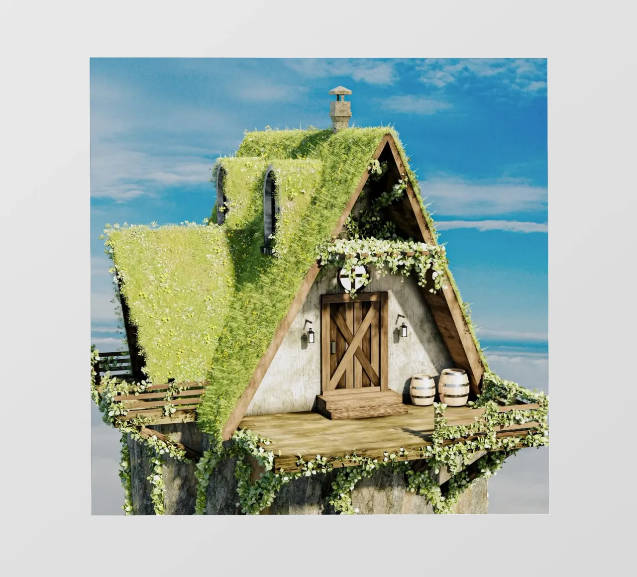 triangle house on sky telo in pvc da feny