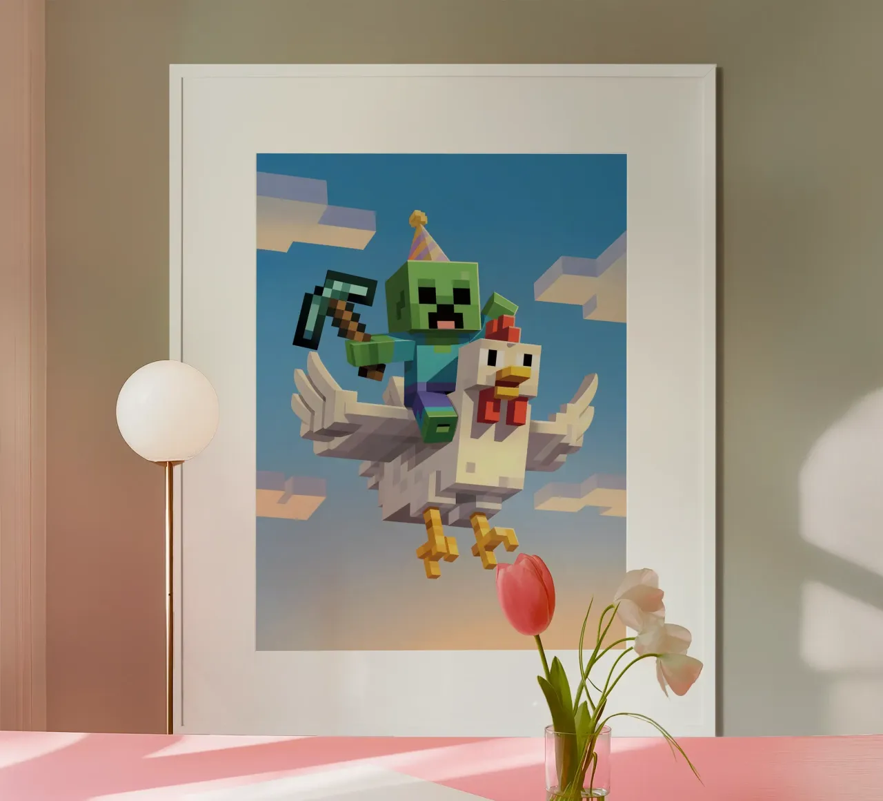 Minecraft carta hahnemühle da Cyberpunk Canvas