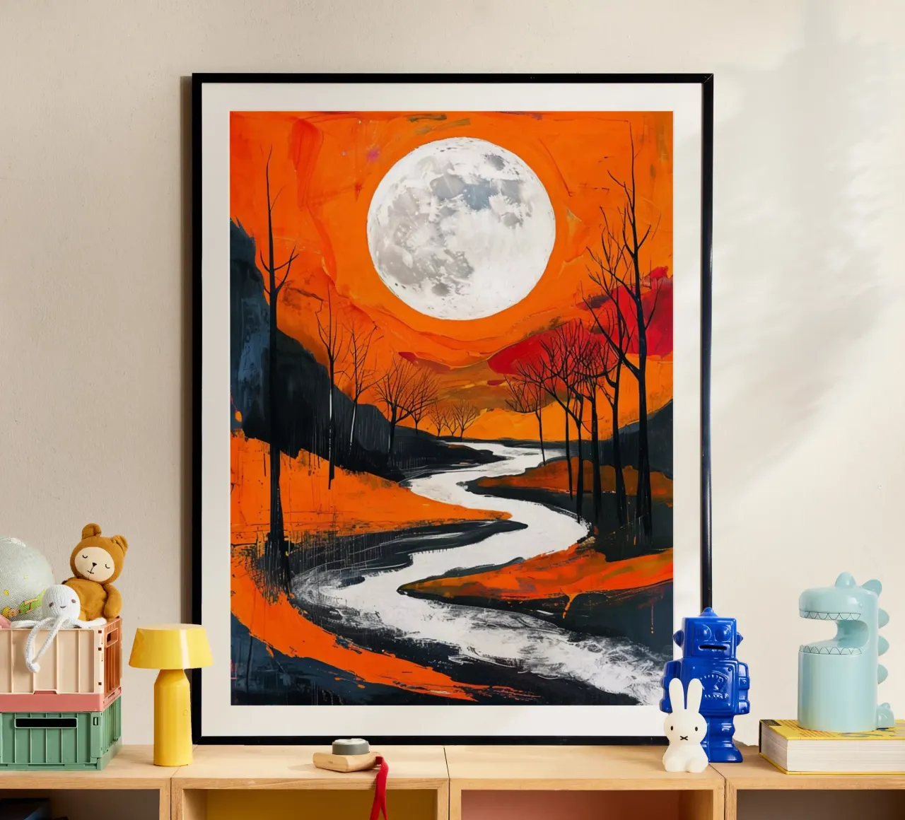 Luna di sangue crescente carta hahnemühle da Artistic-shop