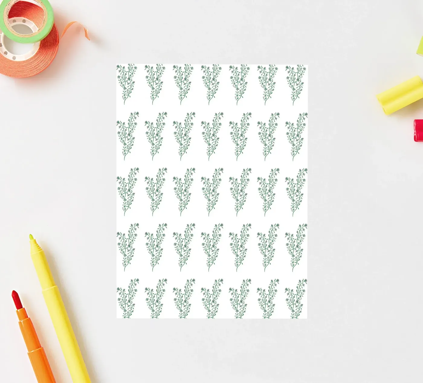 Thyme Pattern #1 adesivo da kathrinmay