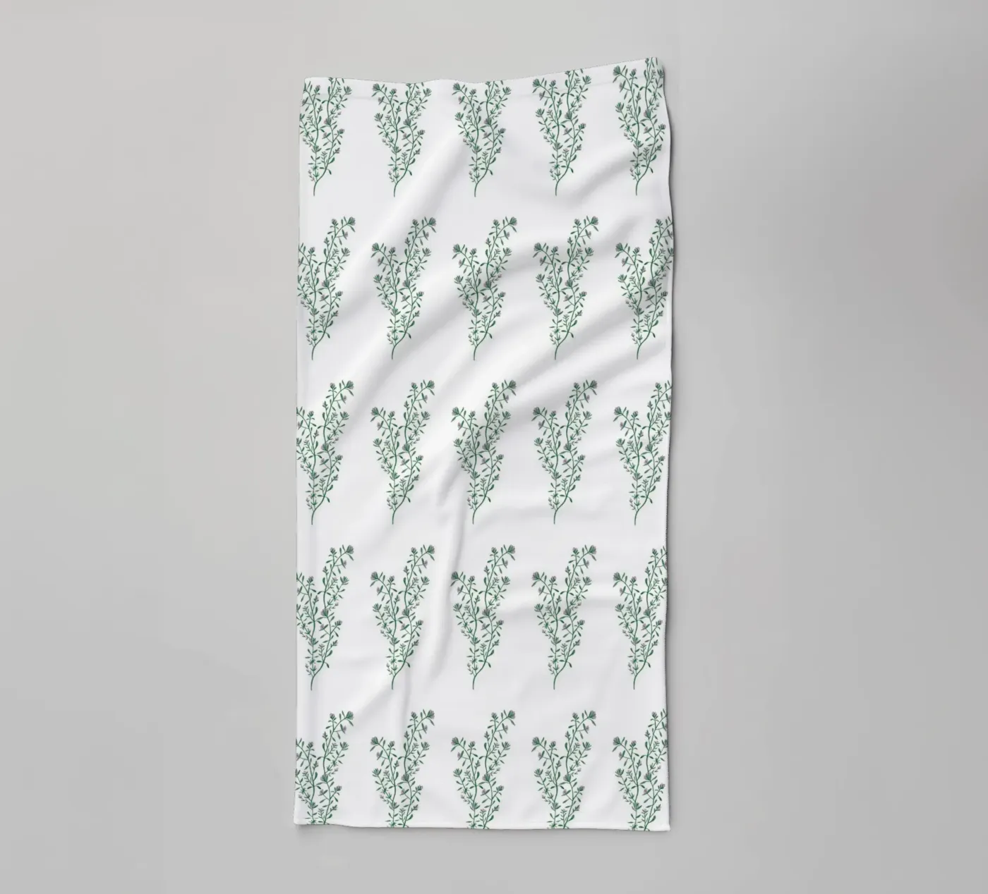 Thyme Pattern #1 badhanddoek van kathrinmay