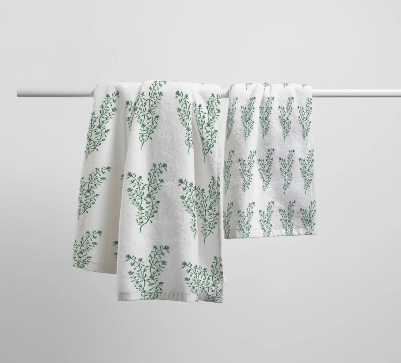 Thyme Pattern #1 badhanddoek van kathrinmay