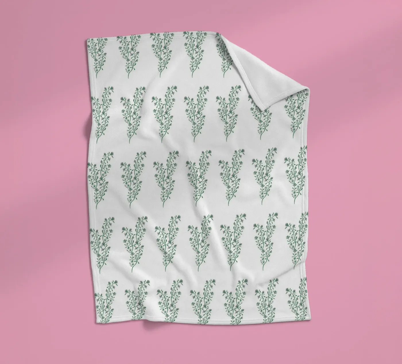 Thyme Pattern #1 fleece blanket by kathrinmay