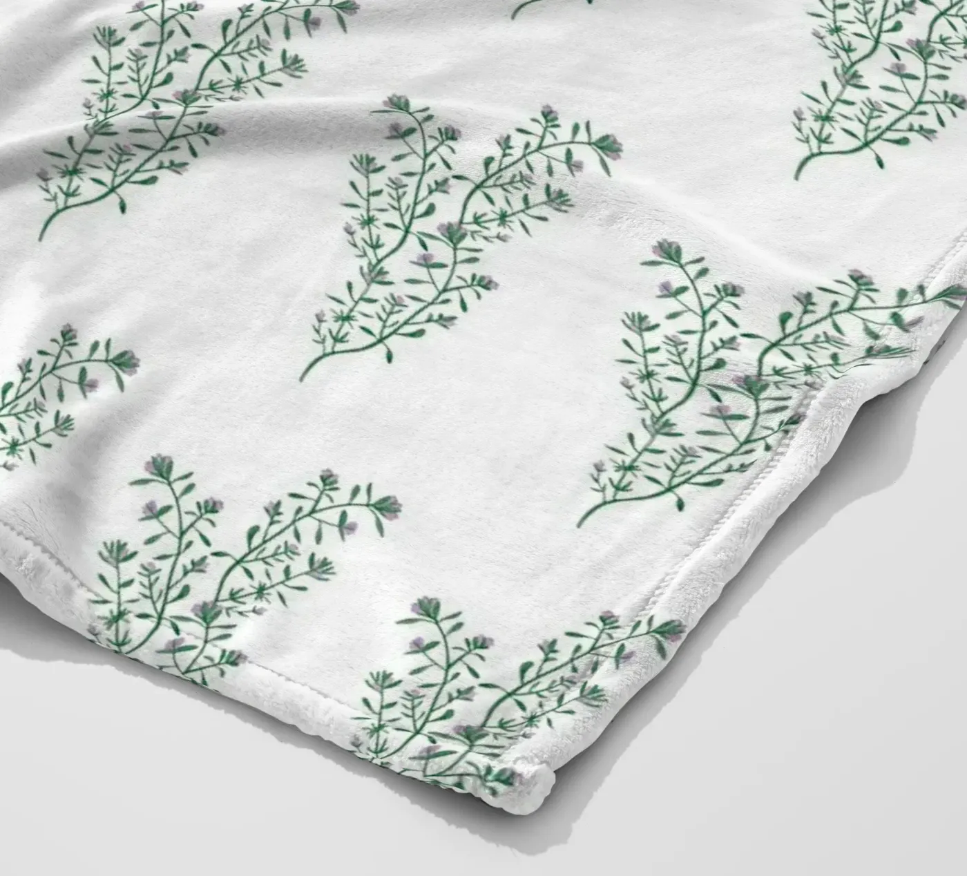Thyme Pattern #1 fleece blanket by kathrinmay