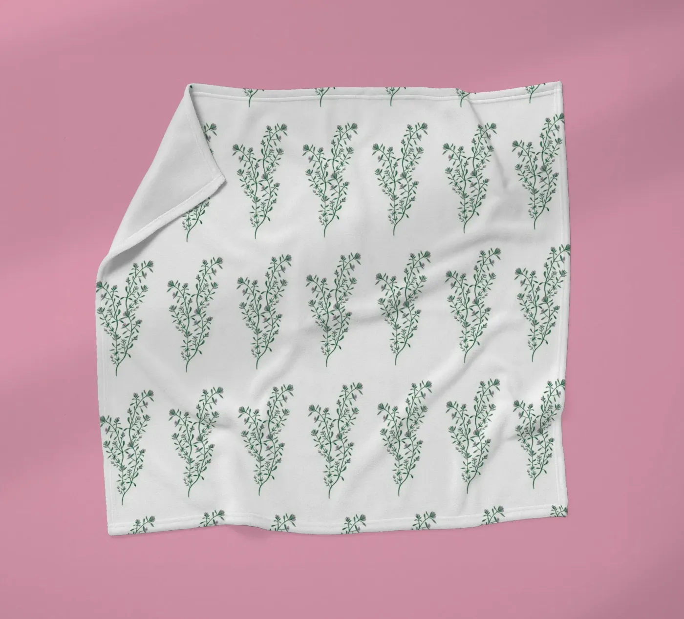 Thyme Pattern #1 fleece blanket by kathrinmay