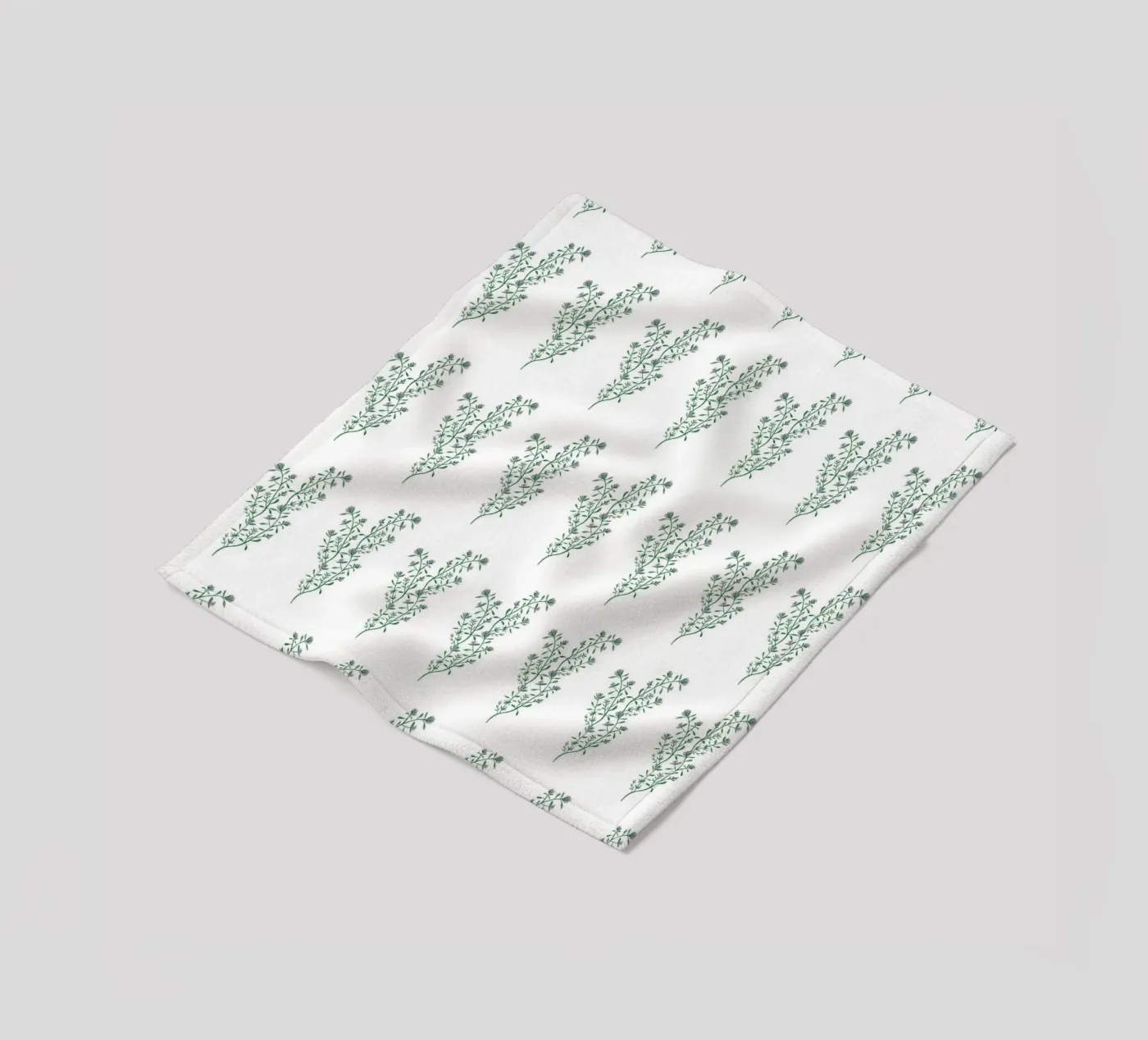 Thyme Pattern #1 fleece blanket by kathrinmay