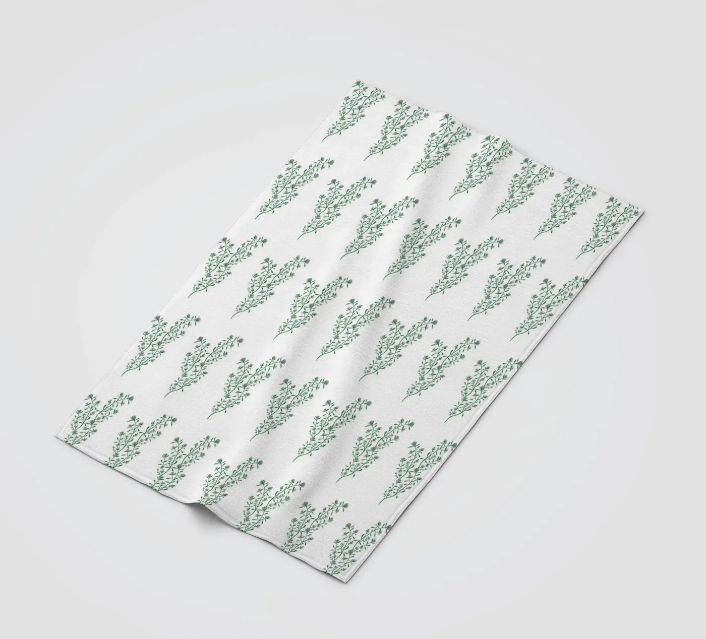 Thyme Pattern #1 fleece blanket by kathrinmay