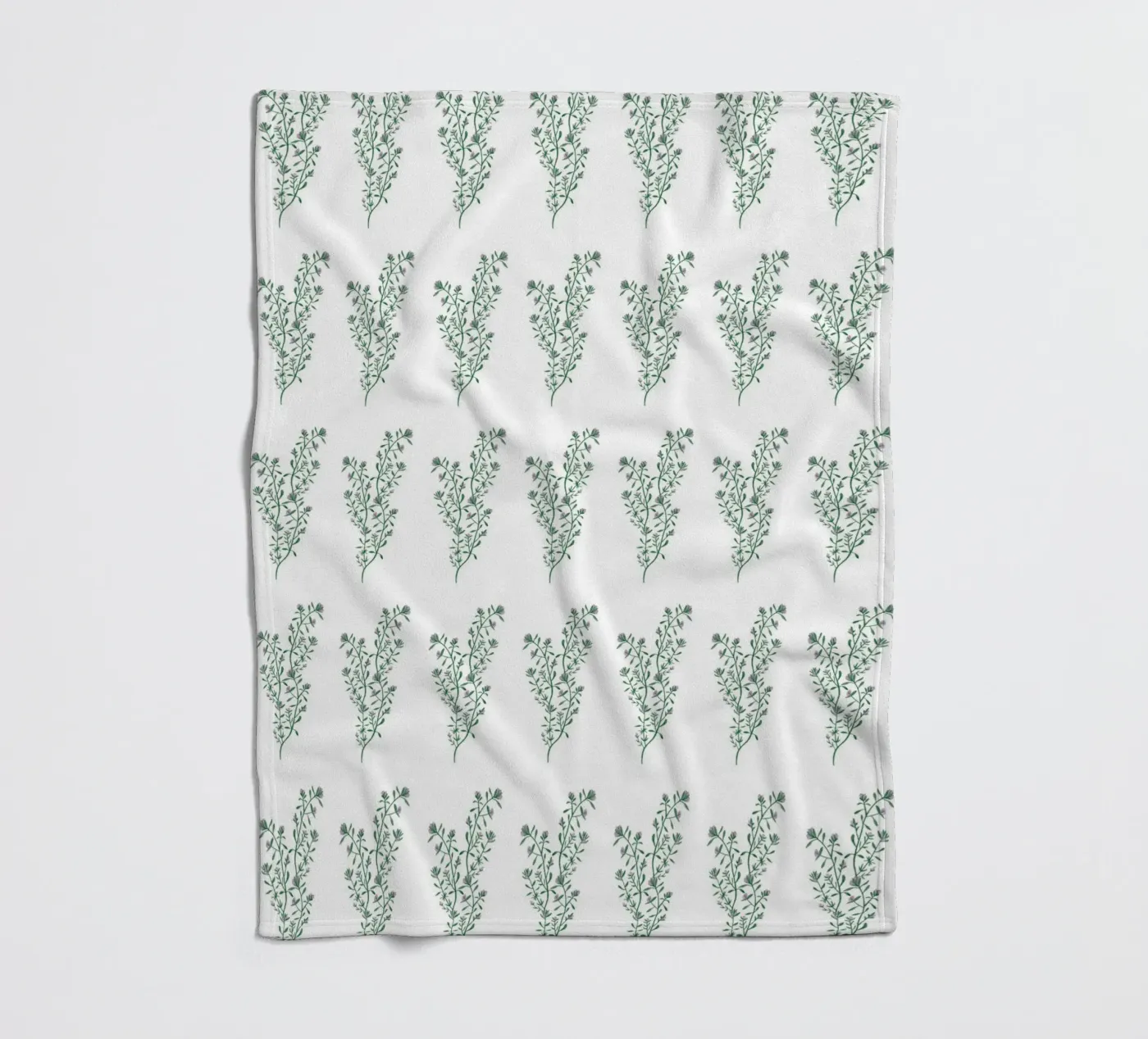 Thyme Pattern #1 fleece blanket by kathrinmay
