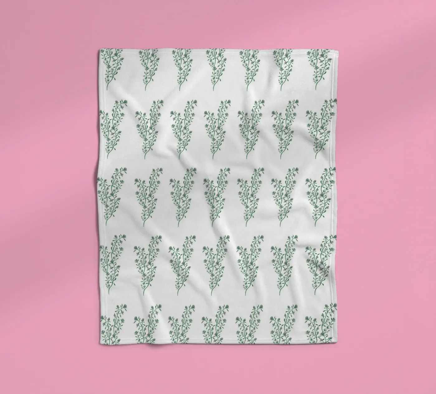 Thyme Pattern #1 fleece blanket by kathrinmay