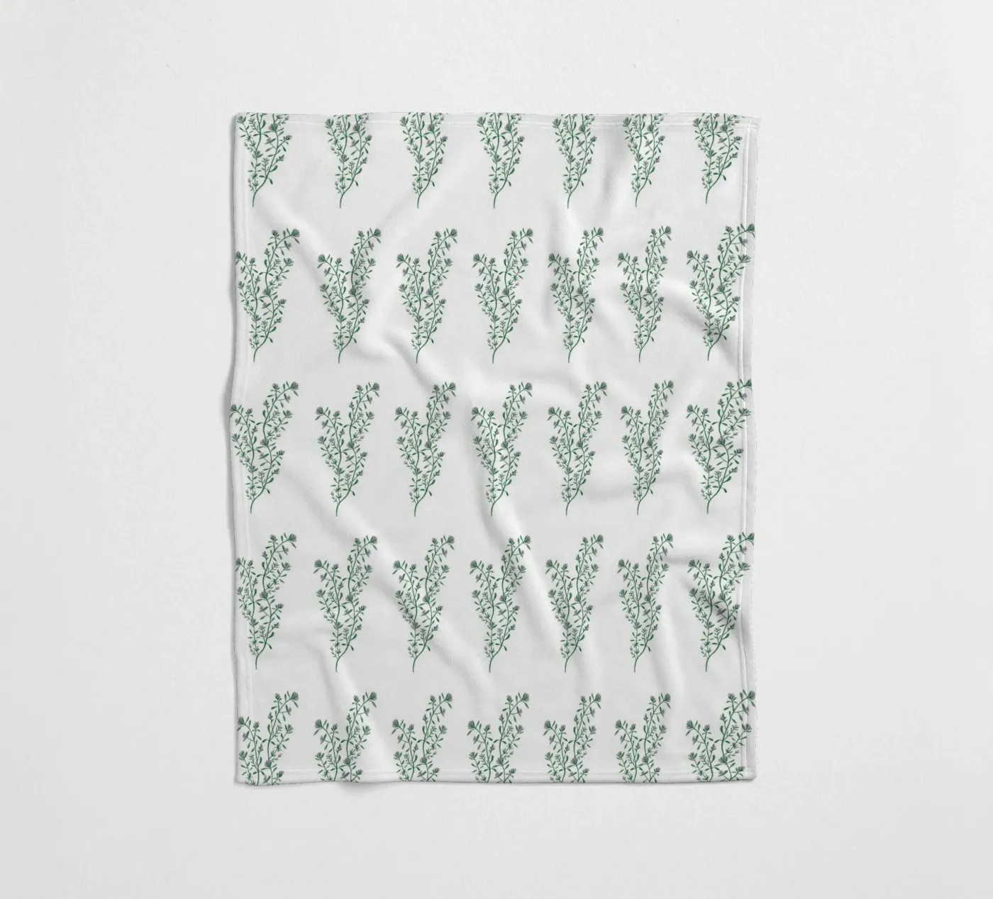 Thyme Pattern #1 fleece blanket by kathrinmay