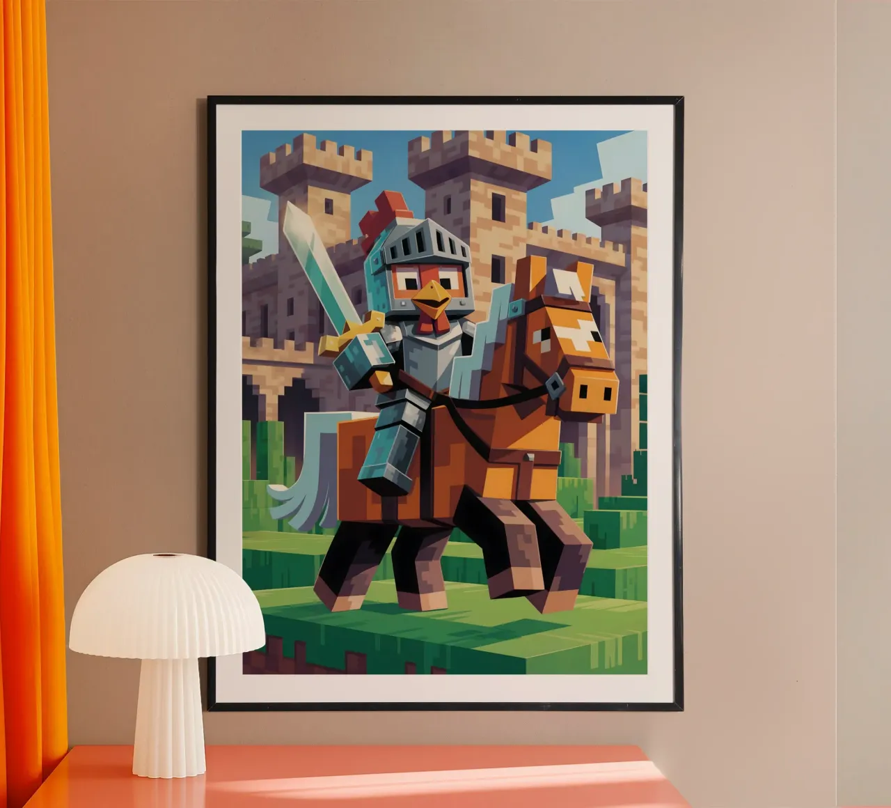 Minecraft carta hahnemühle da Cyberpunk Canvas