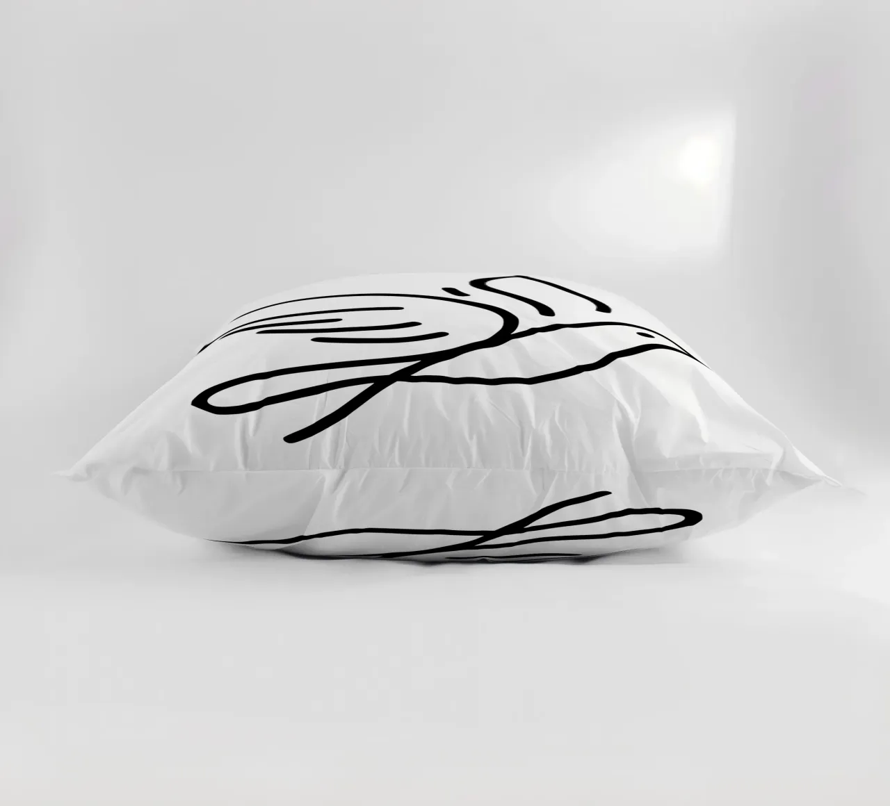 Natura e minimalismo combinati - illustrazione di uccelli in line art cuscino da Bold & Simple