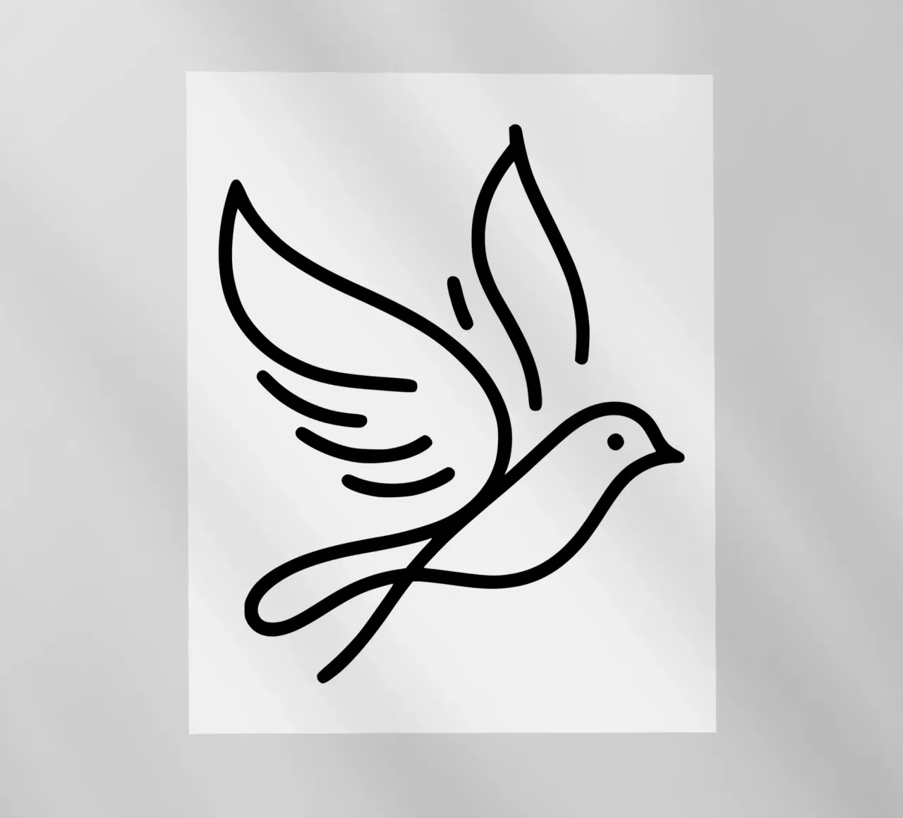 Natura e minimalismo combinati - illustrazione di uccelli in line art pellicola backlit da Bold & Simple