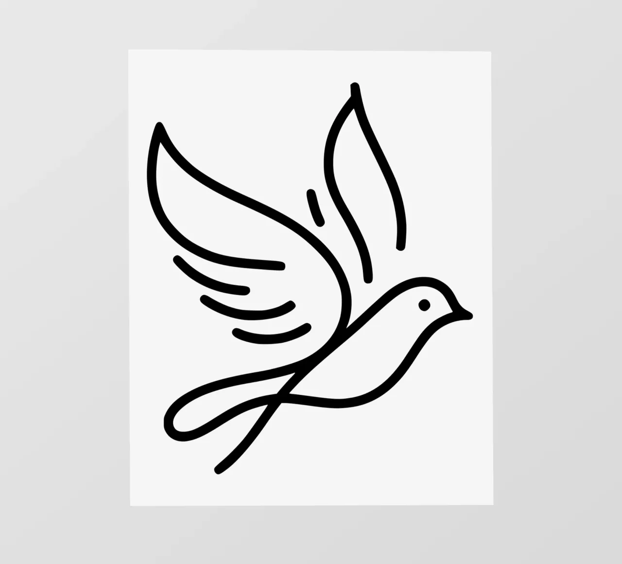 Natura e minimalismo combinati - illustrazione di uccelli in line art pellicola backlit da Bold & Simple