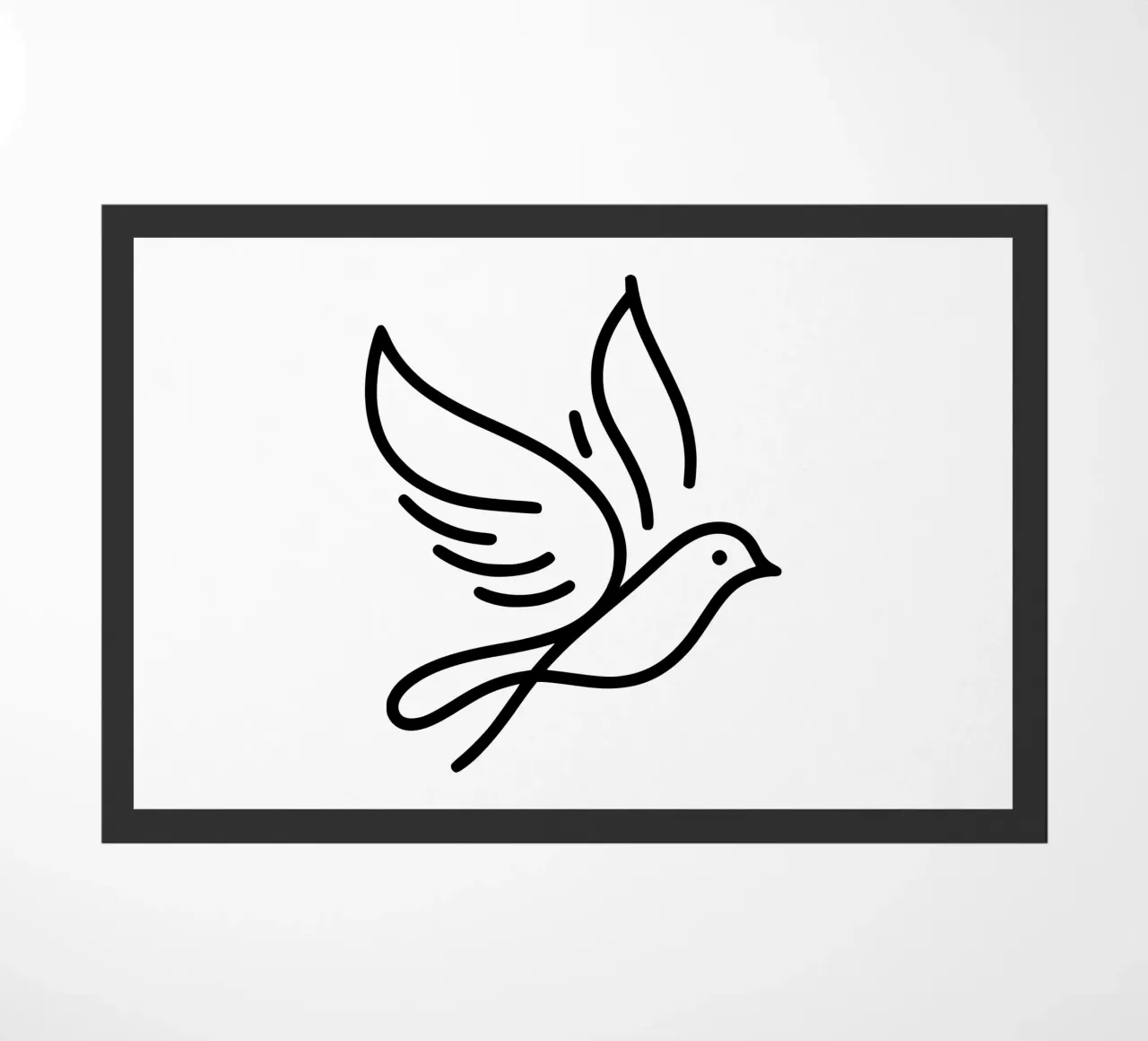Natura e minimalismo combinati - illustrazione di uccelli in line art zerbino da Bold & Simple