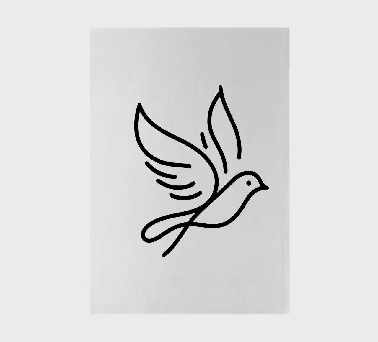 Natura e minimalismo combinati - illustrazione di uccelli in line art diario da Bold & Simple