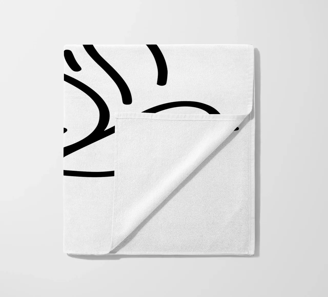 Natura e minimalismo combinati - illustrazione di uccelli in line art telo mare da Bold & Simple