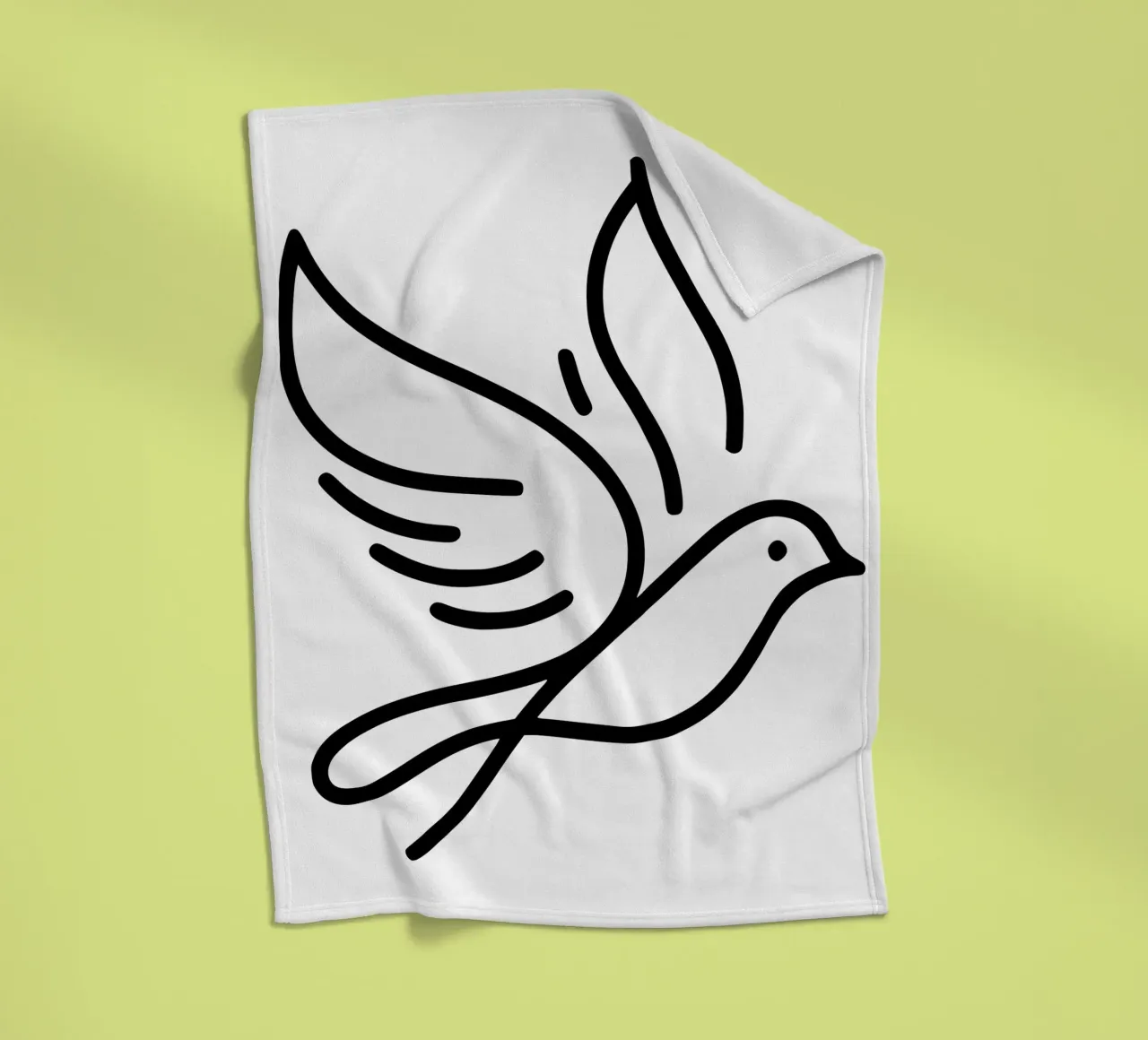 Natura e minimalismo combinati - illustrazione di uccelli in line art coperta in pile da Bold & Simple