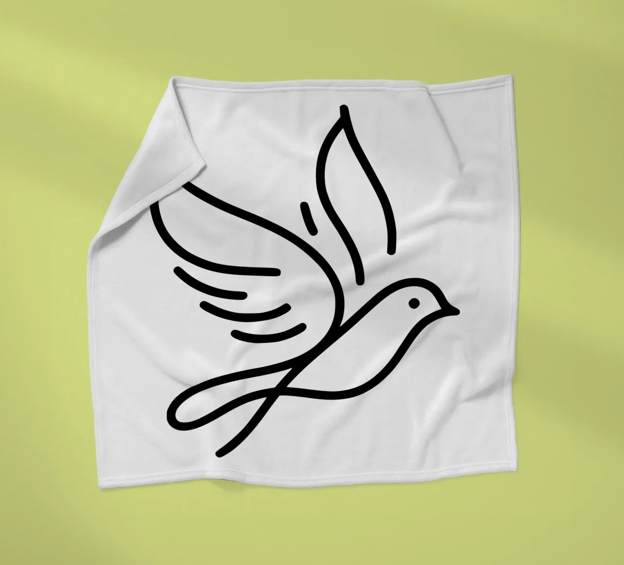 Natura e minimalismo combinati - illustrazione di uccelli in line art coperta in pile da Bold & Simple