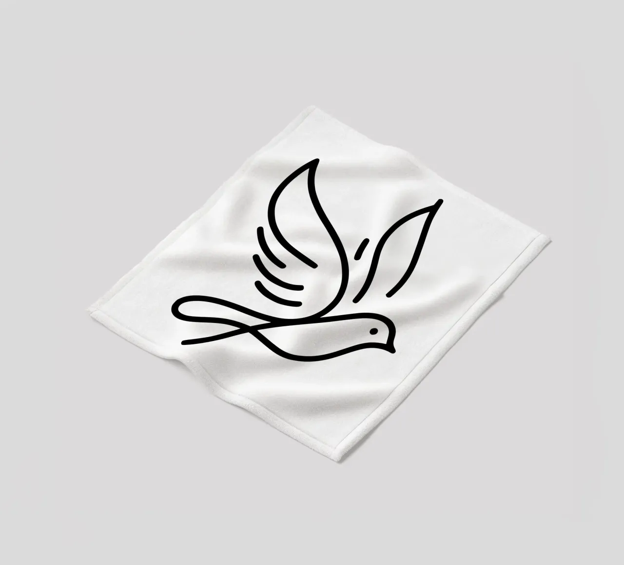 Natura e minimalismo combinati - illustrazione di uccelli in line art coperta in pile da Bold & Simple