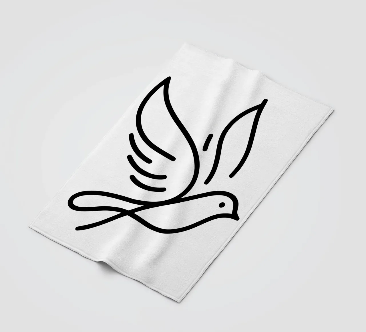 Natura e minimalismo combinati - illustrazione di uccelli in line art coperta in pile da Bold & Simple