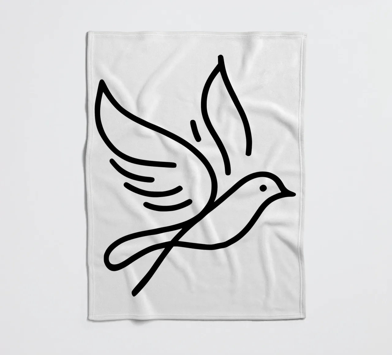 Natura e minimalismo combinati - illustrazione di uccelli in line art coperta in pile da Bold & Simple