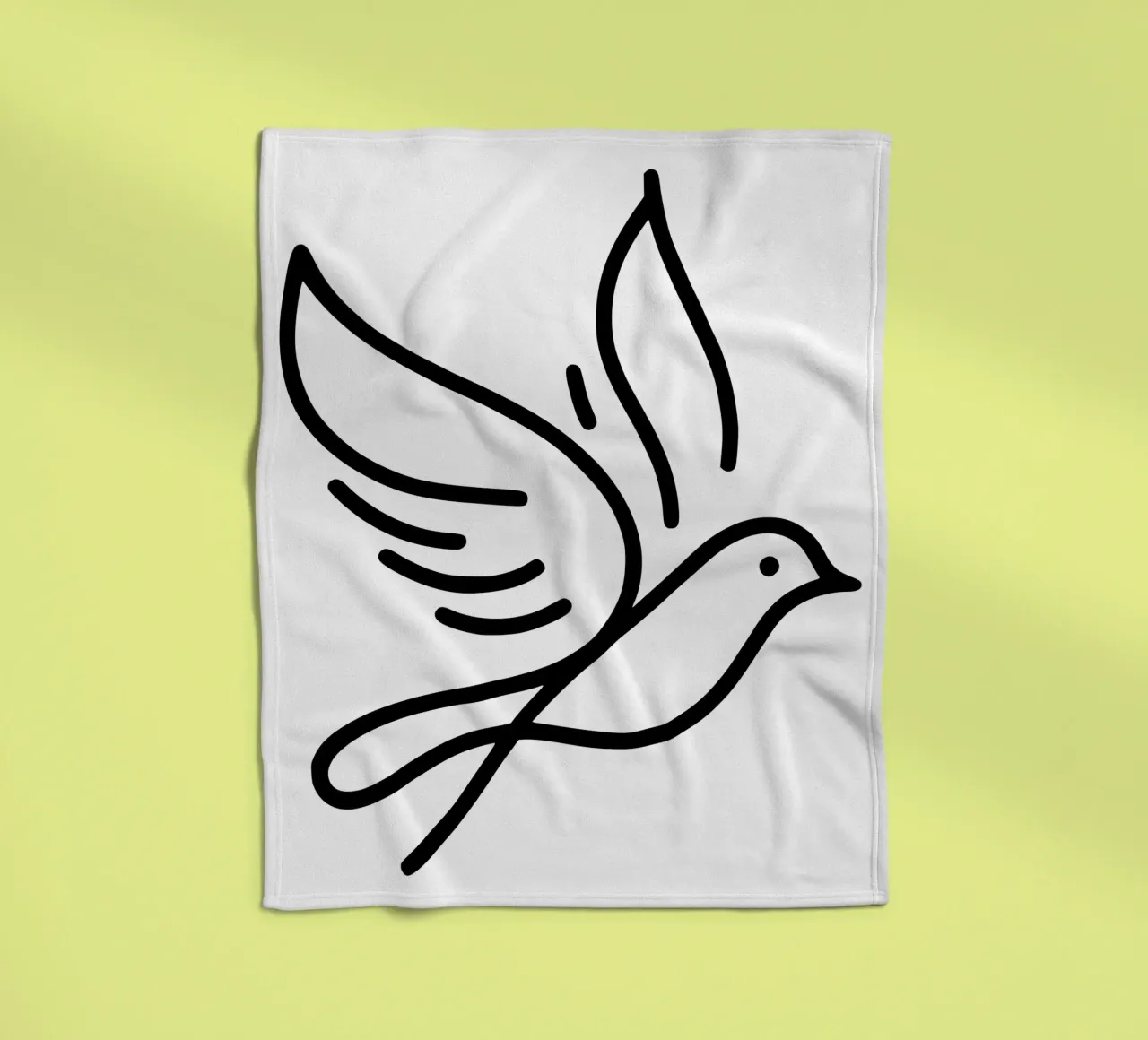 Natura e minimalismo combinati - illustrazione di uccelli in line art coperta in pile da Bold & Simple