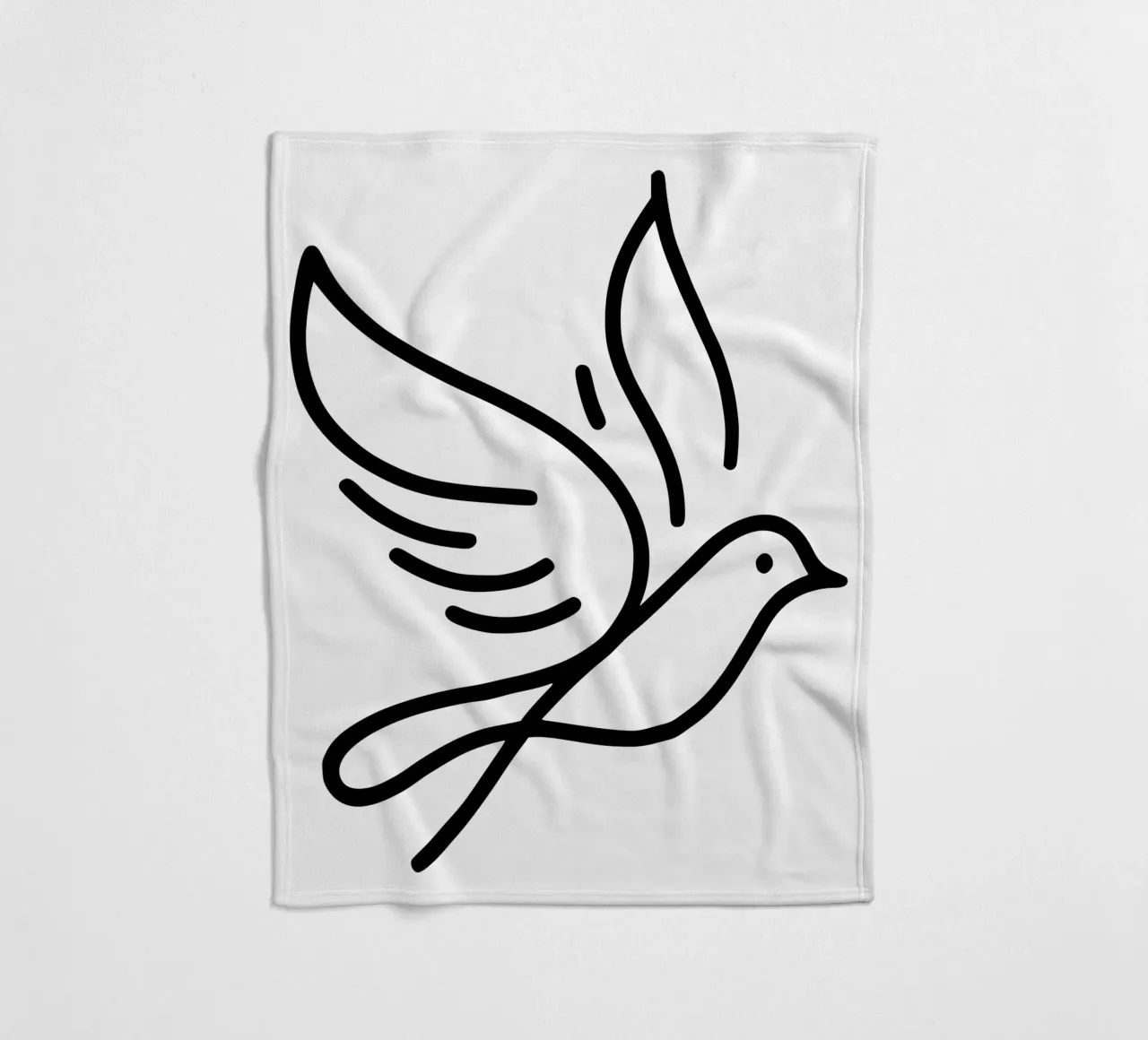 Natura e minimalismo combinati - illustrazione di uccelli in line art coperta in pile da Bold & Simple