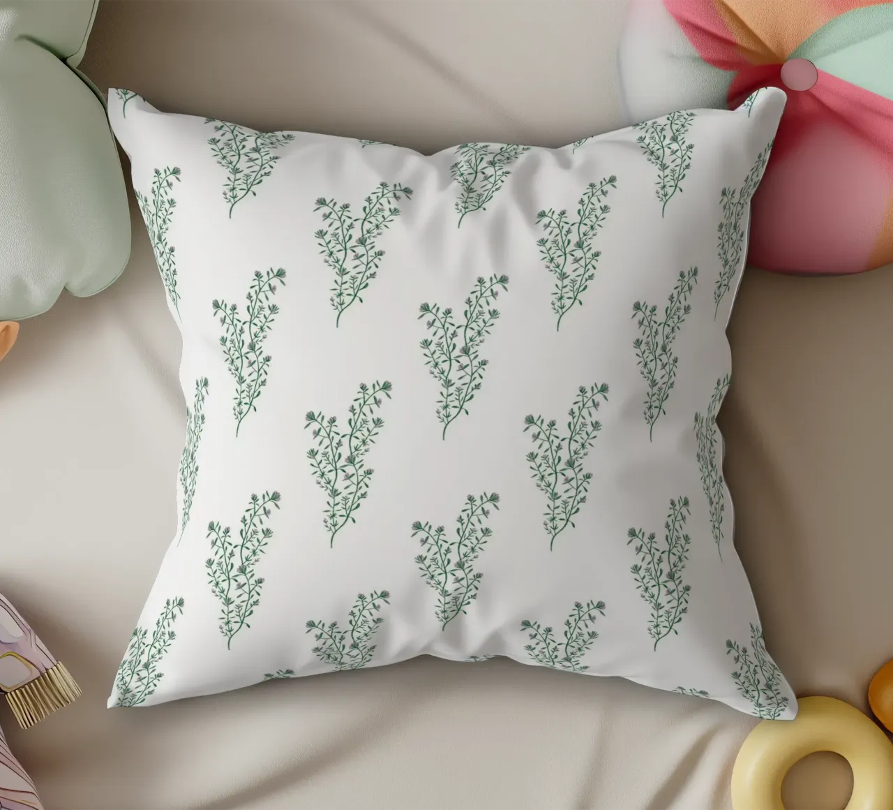 Thyme Pattern #2 cuscino da kathrinmay
