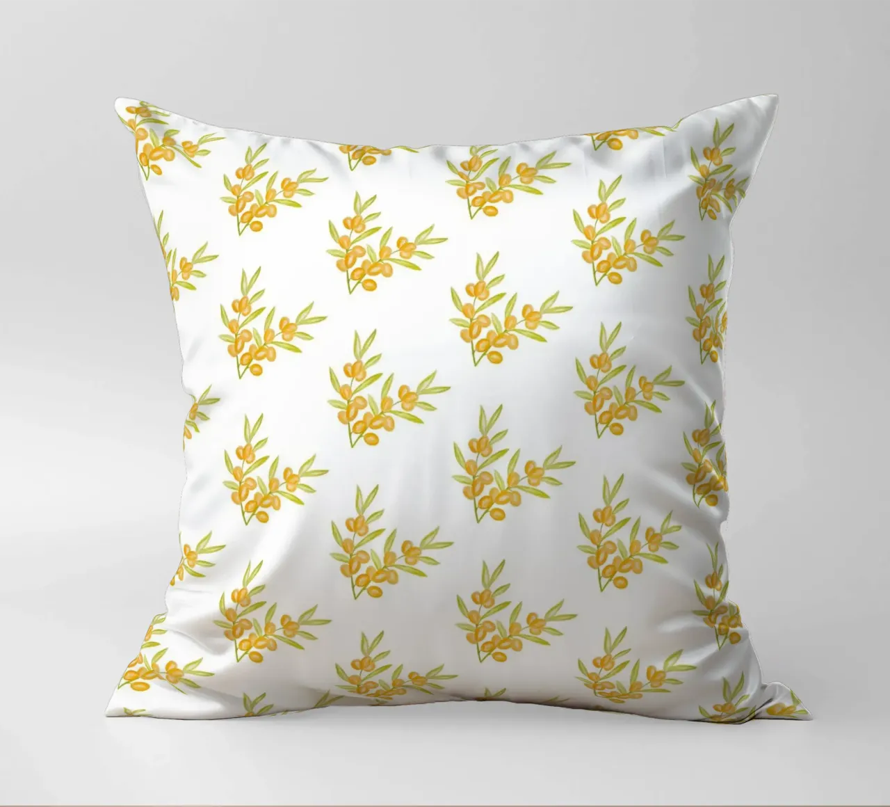 Seabuckthorn Pattern #1 cuscino da kathrinmay