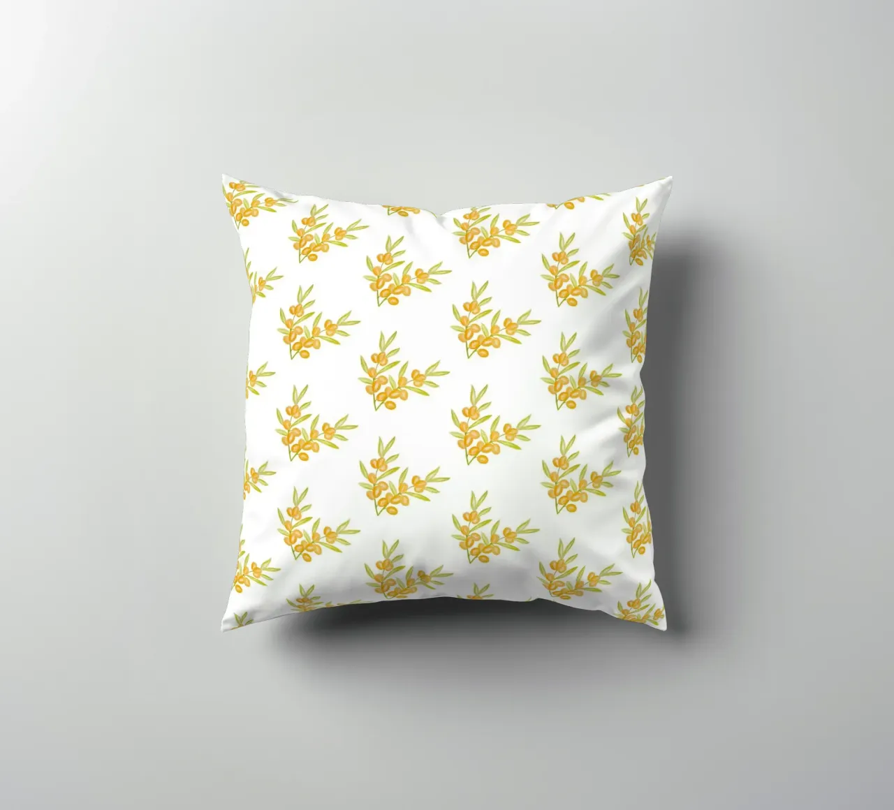 Seabuckthorn Pattern #1 cuscino da kathrinmay