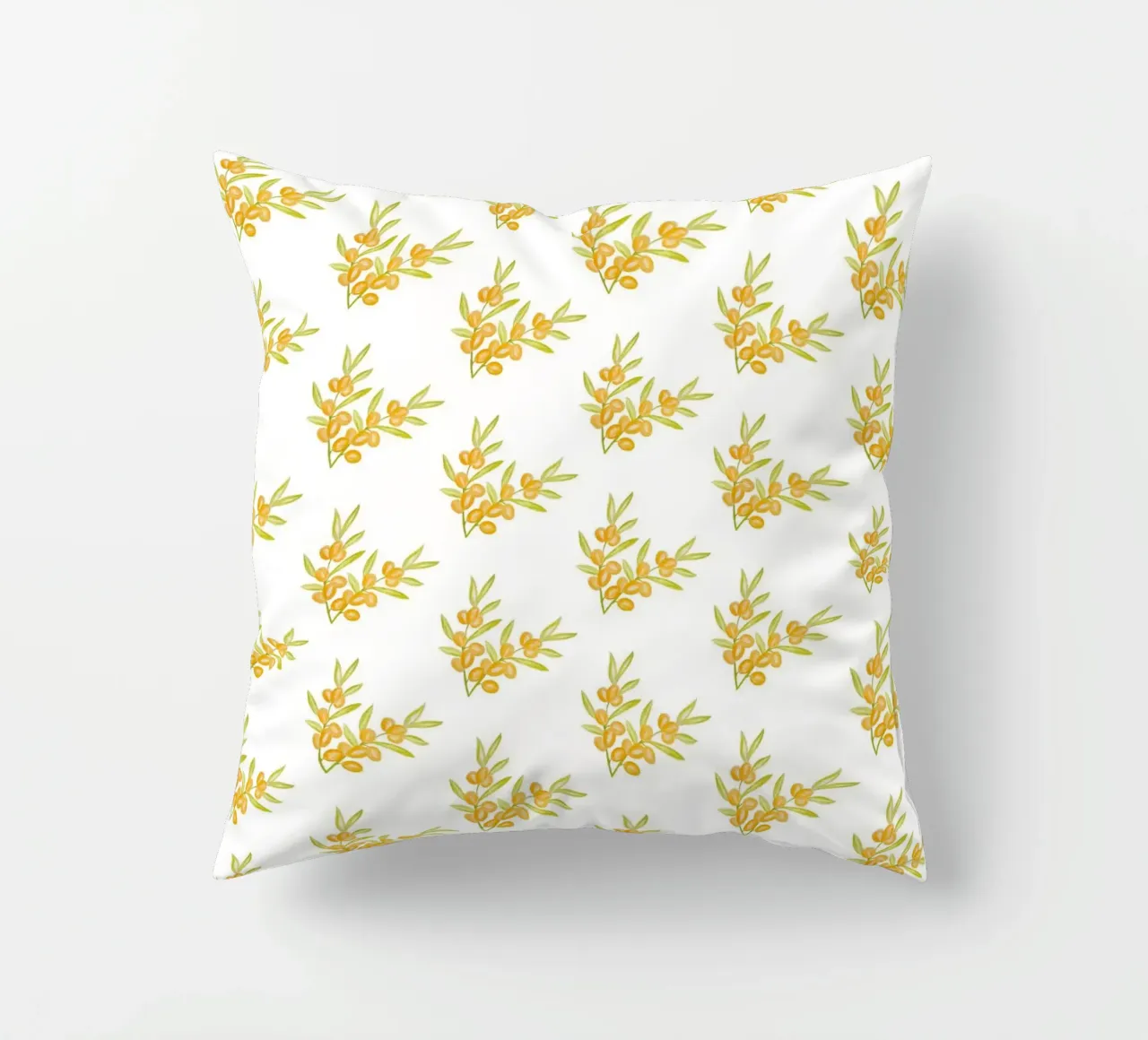 Seabuckthorn Pattern #1 cuscino da kathrinmay