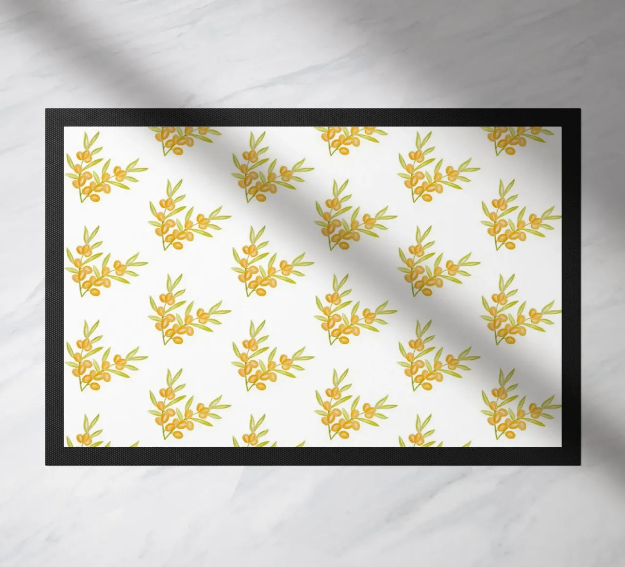 Seabuckthorn Pattern #1 felpudo de kathrinmay