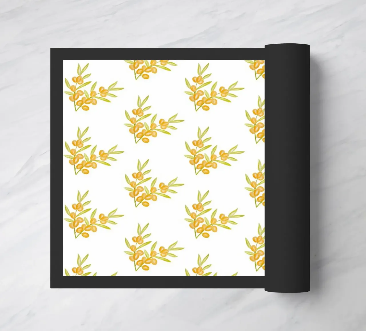 Seabuckthorn Pattern #1 felpudo de kathrinmay