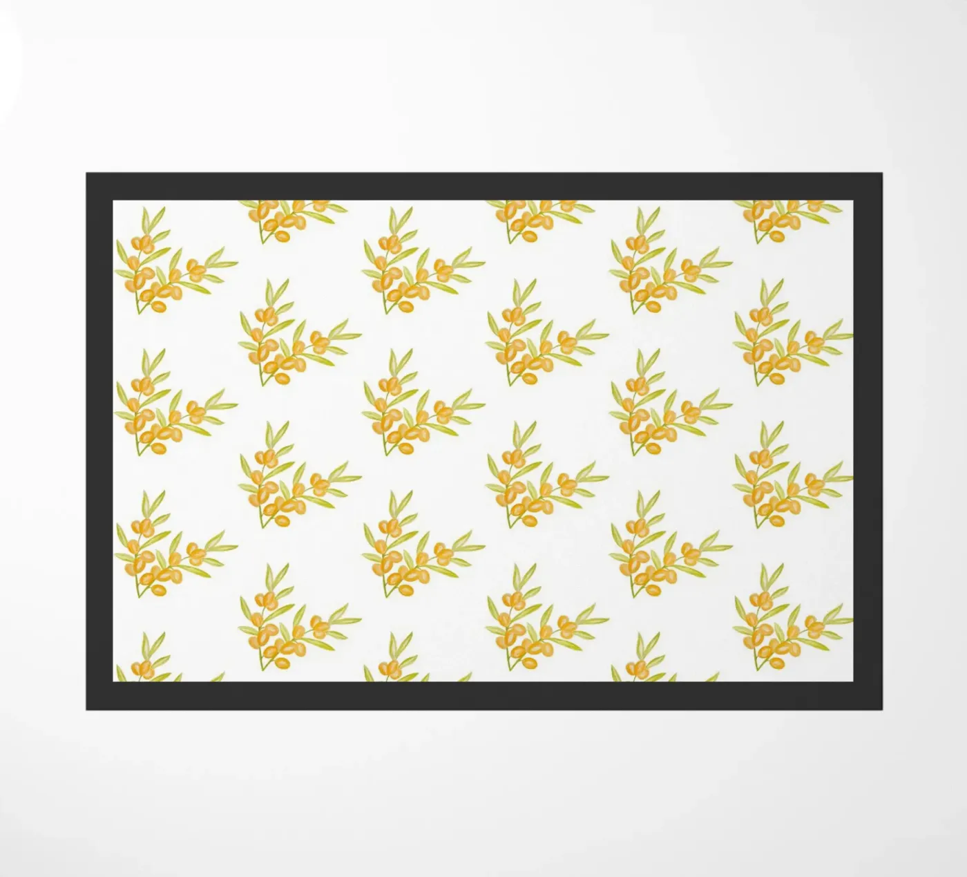 Seabuckthorn Pattern #1 doormat by kathrinmay
