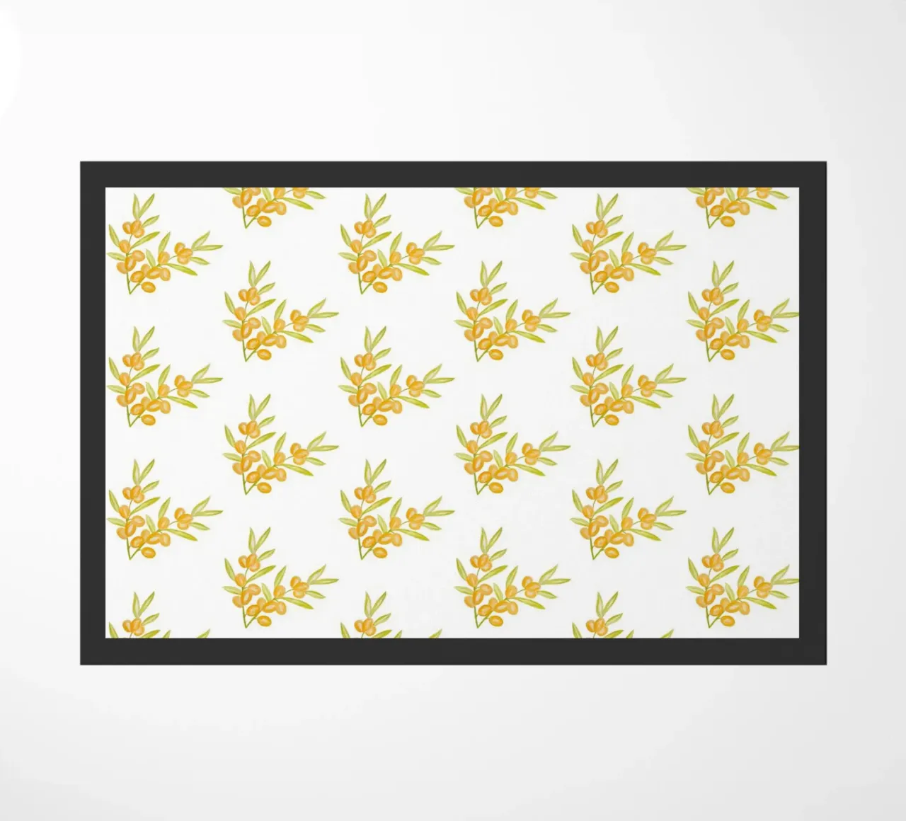 Seabuckthorn Pattern #1 felpudo de kathrinmay