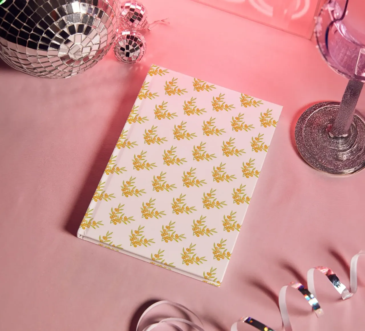 Seabuckthorn Pattern #1 notebook by kathrinmay