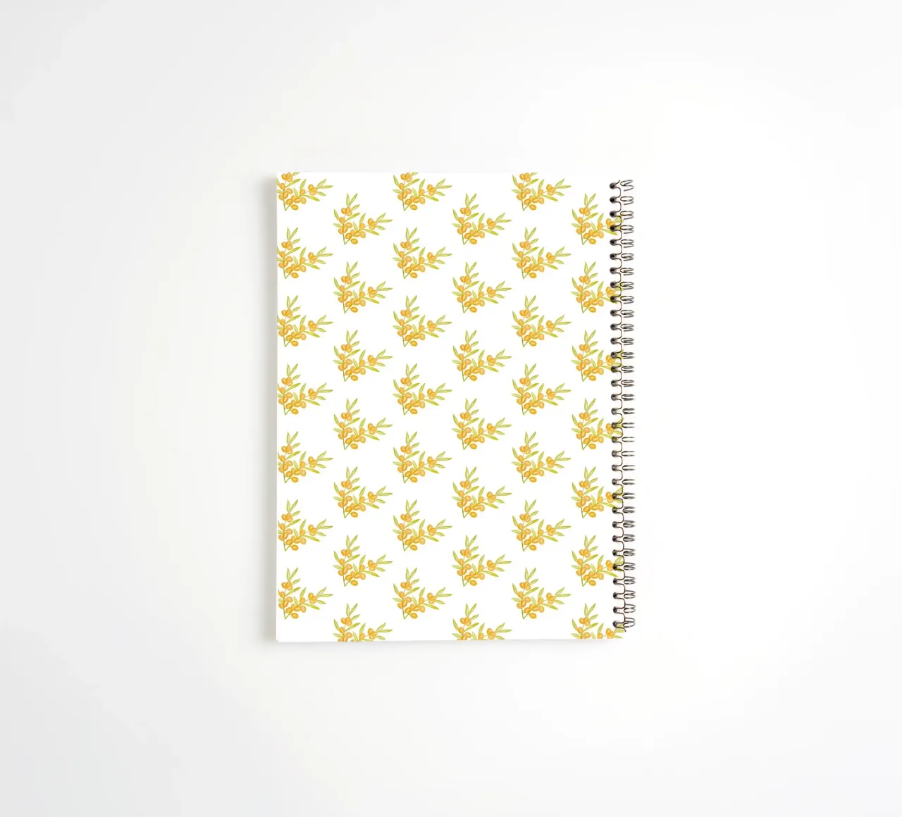 Seabuckthorn Pattern #1 spiral notebook by kathrinmay